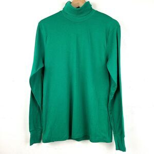 Vintage Duofold Turtleneck Long‎ Sleeve Shirt Men's Size Large Green VTG
